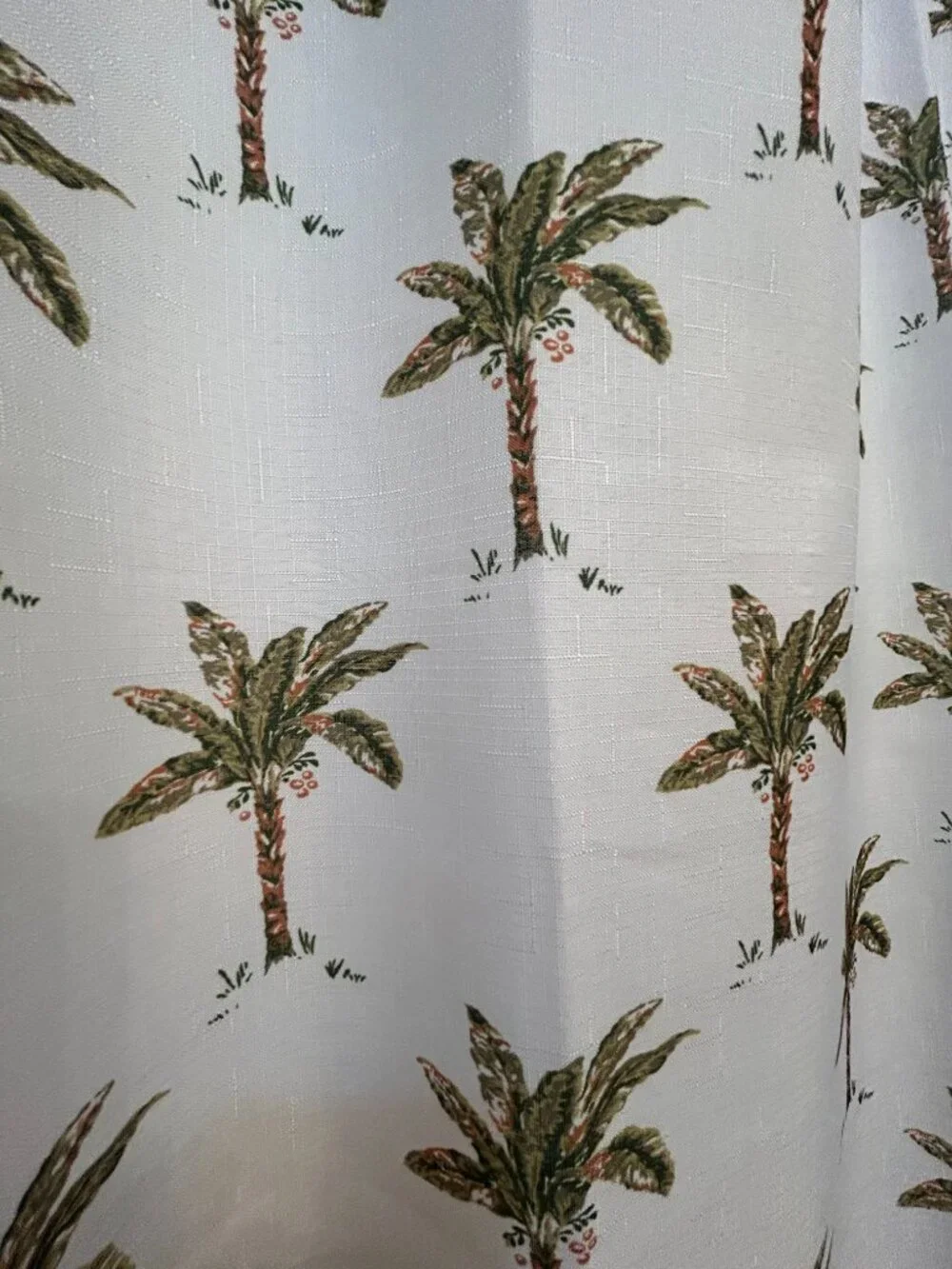 Panama Jack Palm Trees Fabric Shower Curtain 72 x 72